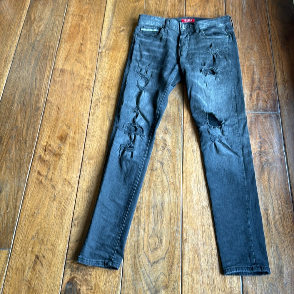 Black designer jeans